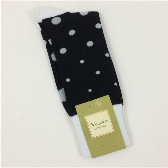 Vannucci Other - Vannucci Polka dots socks Black White
